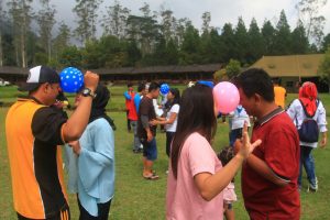 Suasana gembira mewarnai acara Family Gathering yang digelar oleh Polsek Ciwidey di eMTe Higland Resort J. Raya Ciwidey Rancabakj KM 11 Kec. Rancabali Kab. Bandung, Sabtu (29/7) 