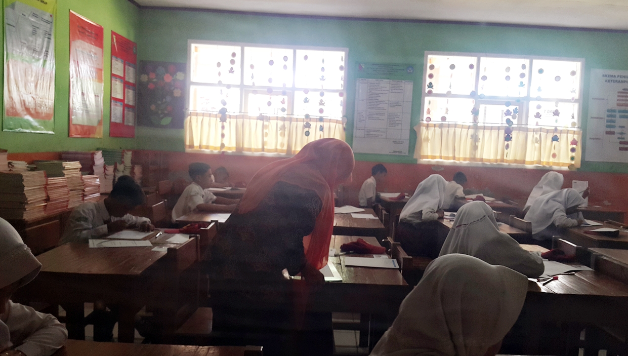 Suasana USBN SD hari pertama di Kab. Bandung.